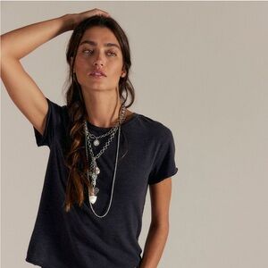 We the Free People Black Nova Sz XL Tee Shirt NWT